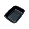 Model 013 - 14 oz Rectangle Black CPET Tray 