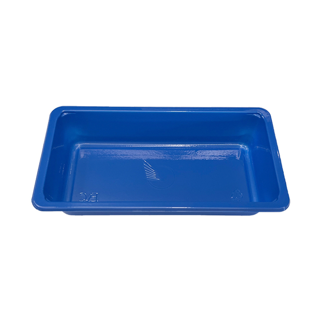 Model 021 - 10 oz Rectangle Blue Airline CPET Tray