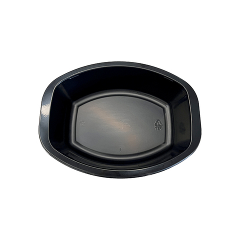 Modell HS29 – 20 oz ovales schwarzes CPET-Tablett