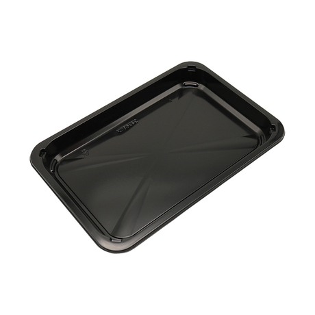 HSQY 10,2x6,9x0,6 дюйма Прямоугольный черный пластиковый поднос для мяса из полипропилена
