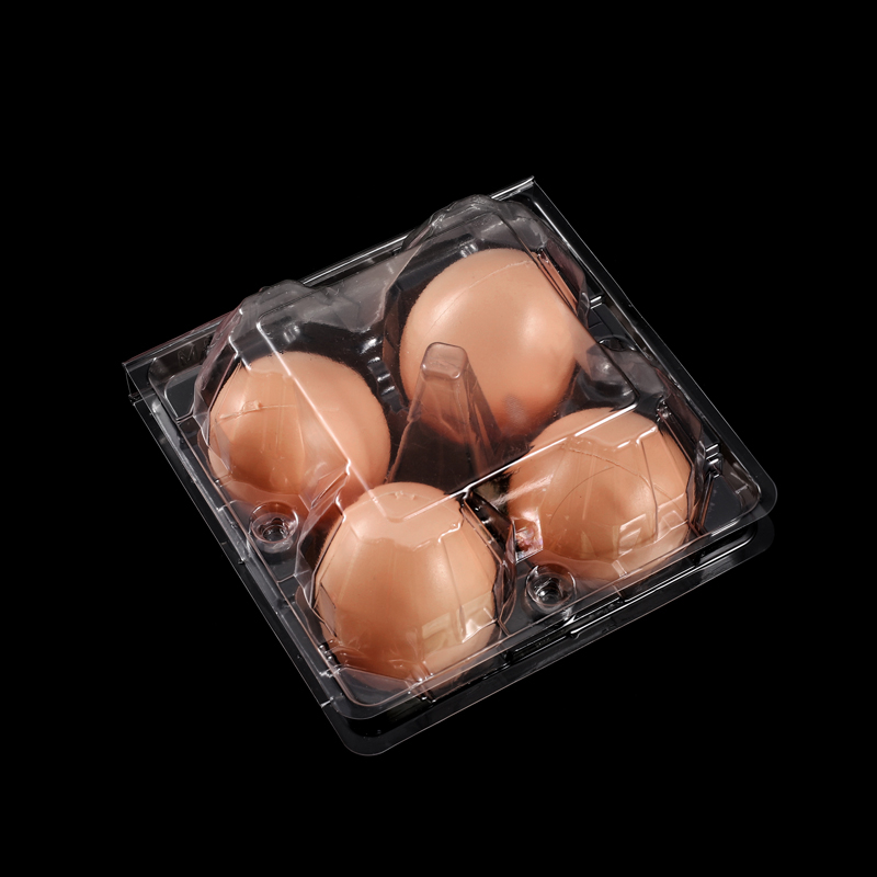 HSQY 4er-Pack durchsichtige Eierkartons aus Kunststoff