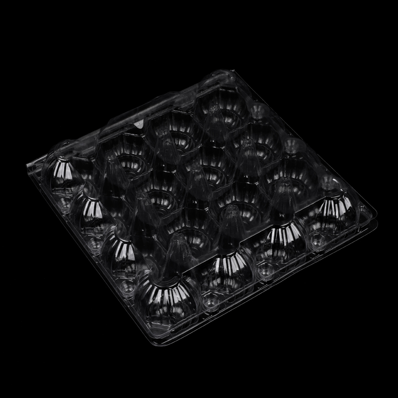 Caixas de ovos de plástico transparente de 16 contagens HSQY