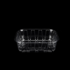 HSQY 7.87x6.10 Inch Disposable Rectangle Clear PET Plastic Tray