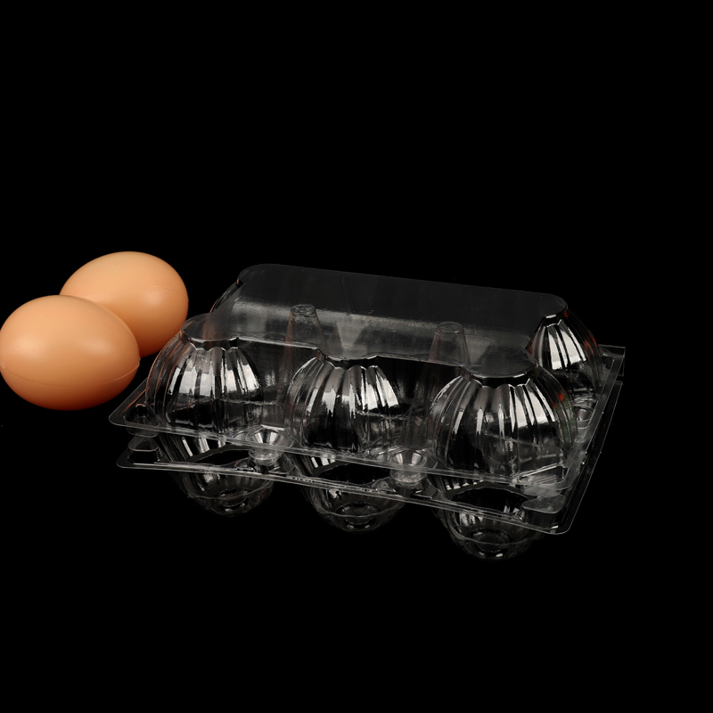 एचएसक्यूवाई 6-गिनती साफ़ प्लास्टिक अंडे के कार्टन