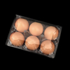 HSQY 6er-Pack durchsichtige Eierkartons aus Kunststoff