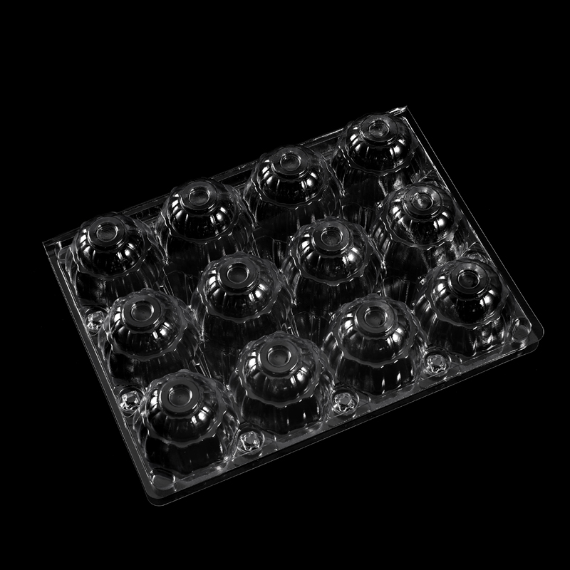 Cartons d'œufs en plastique transparent HSQY, 12 pièces