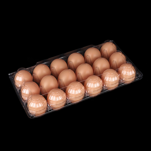HSQY 18-count Clear Plastic Egg Cartons