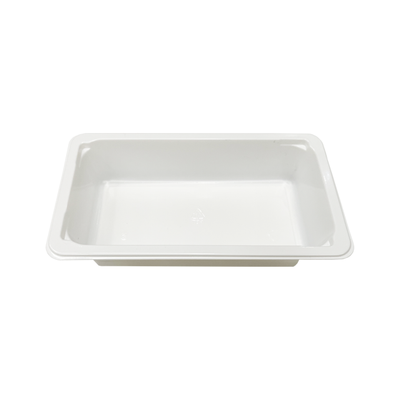 CPET top seal meal tray 2 compartments black 225x175x43mm