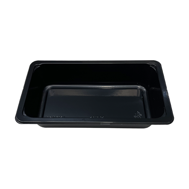 Model 0093 - 12 oz. Rectangle Black Airline CPET Tray 