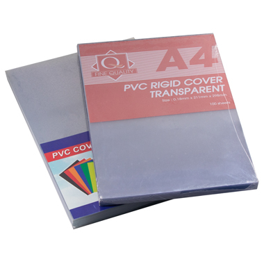 Sampel percuma HSQY a3 a4 a5 Lembaran pengikat PVC tegar penutup buku PVC jelas