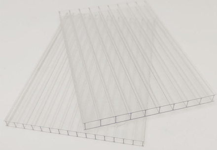 прозрачный двухстенный лист поликарбоната