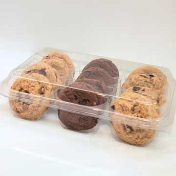 HSQY 6.81*4.72 Inches Disposable Plastic Cookie Packaging Clear Bakery Container