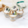 HSQY 1 2 4 6 12 24 Count Disposable Clear Plastic Cupcake Containers