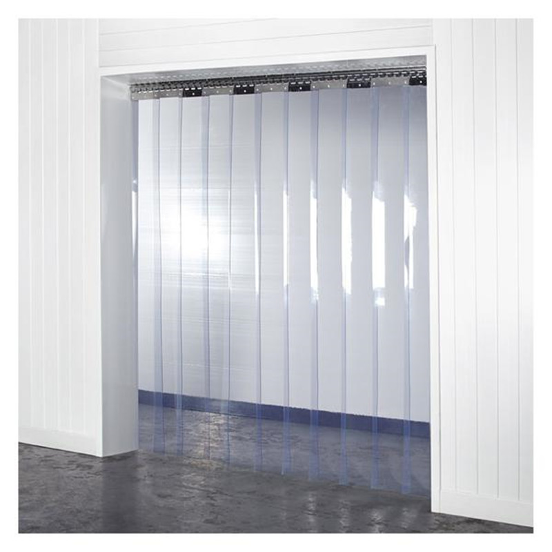 PVC curtain for refrigeration and freezer doors