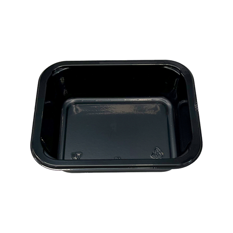 Modell 032 – 8 oz rechteckiges schwarzes CPET-Tablett
