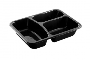 Circular/Rectangular Black/White CPET Plastic Food Tray For The Packaging