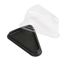 HSQY 5,51 * 4,33 polegadas de plástico descartável para sanduíche de cheesecake embalagem recipiente transparente para padaria