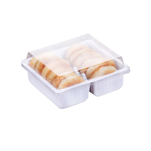 HSQY حاوية مخبز بلاستيكية شفافة مقاس 5.12 × 5.12 بوصة