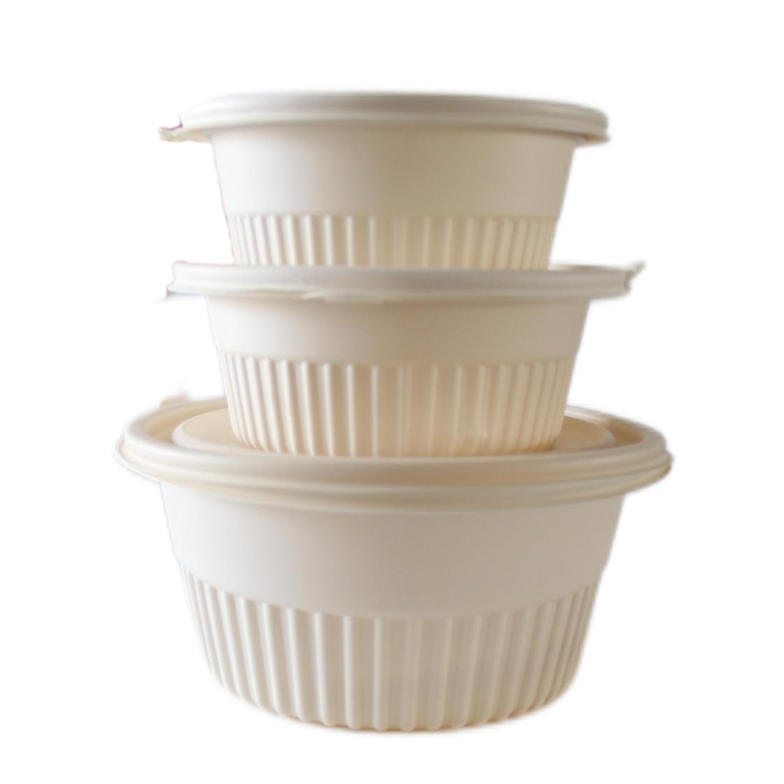 PLA Beige Disposable Food Trays