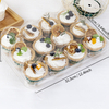 HSQY 1 2 4 6 12 24 Đếm Hộp đựng bánh cupcake bằng nhựa trong suốt dùng một lần