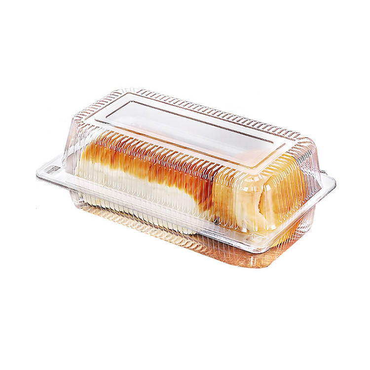 HSQY 7.5x6.1x1.8 Inch Disposable Plastic Hinged Clear Bakery Container