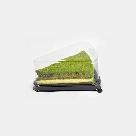 HSQY 5,5 x 4,3 x 3 tum engångs triangel cheesecake lådor Skivtårtsbehållare Pajhållare