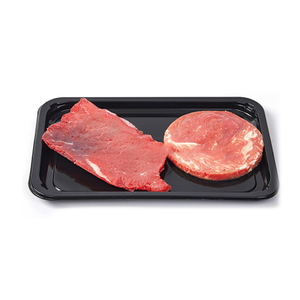 HSQY Czarne jednorazowe tace do pakowania mięsa z PP