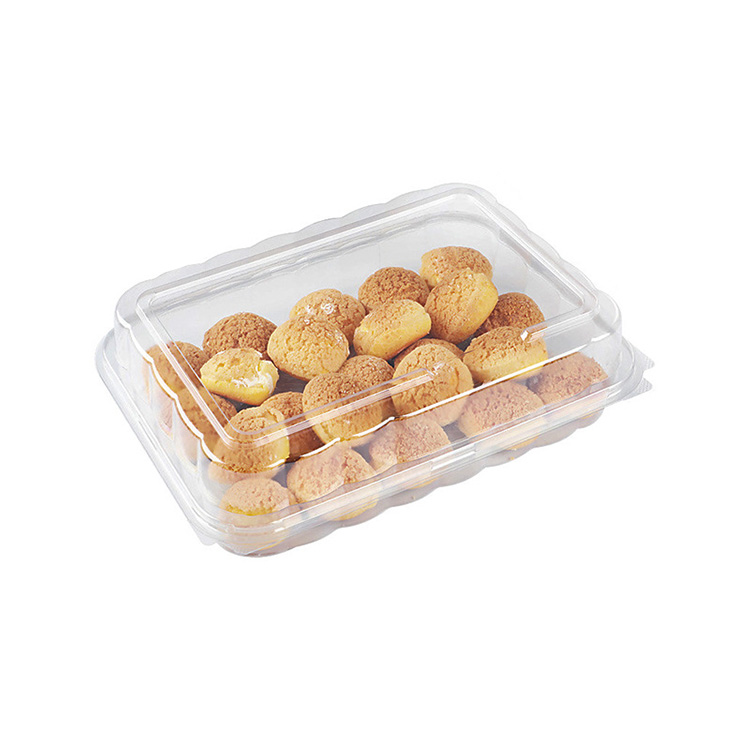 HSQY 5.12*5.12 Inches Disposable Plastic Clear Bakery Container