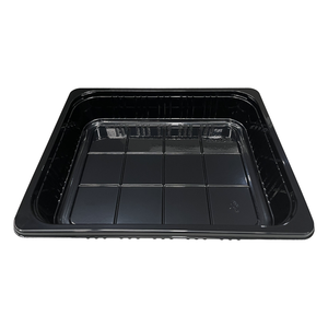 Model 0073 - 118 oz. Rectangle CPET Black Container