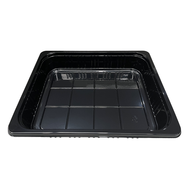 Model 007 - 118 oz. Rectangle CPET Black Container