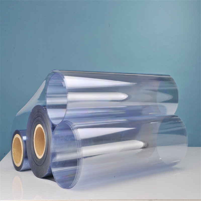 熱成形用のスーパークリア 1 mm PVC 硬質プラスチック シート ロール。